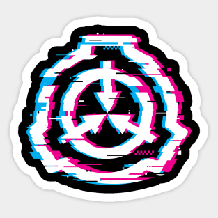 SCP Logo Insignia Glitch Sticker